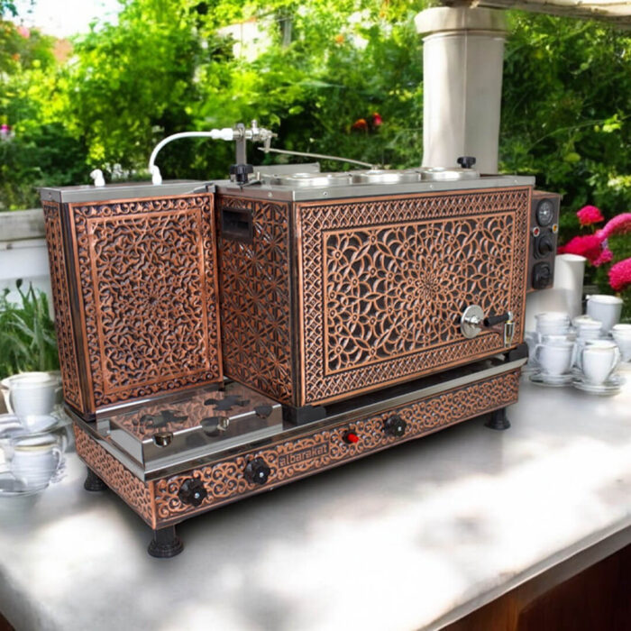 3 Demlikli Bakır Full Otomatik Çay Kazanı