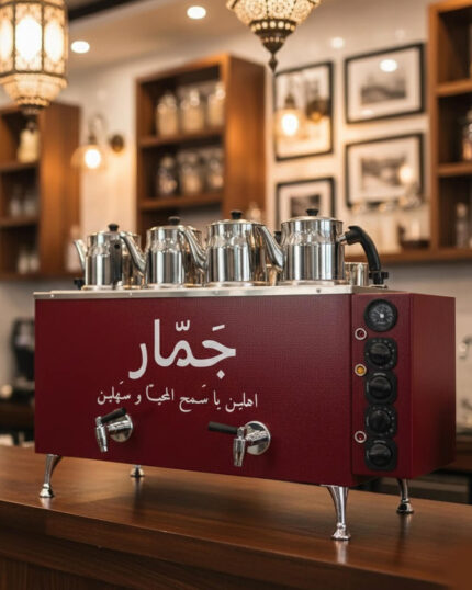 Dört Demlikli Çay Kazanı – Kırmızı