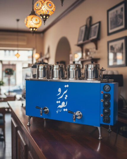 Dört Demlikli Çay Kazanı – Mavi